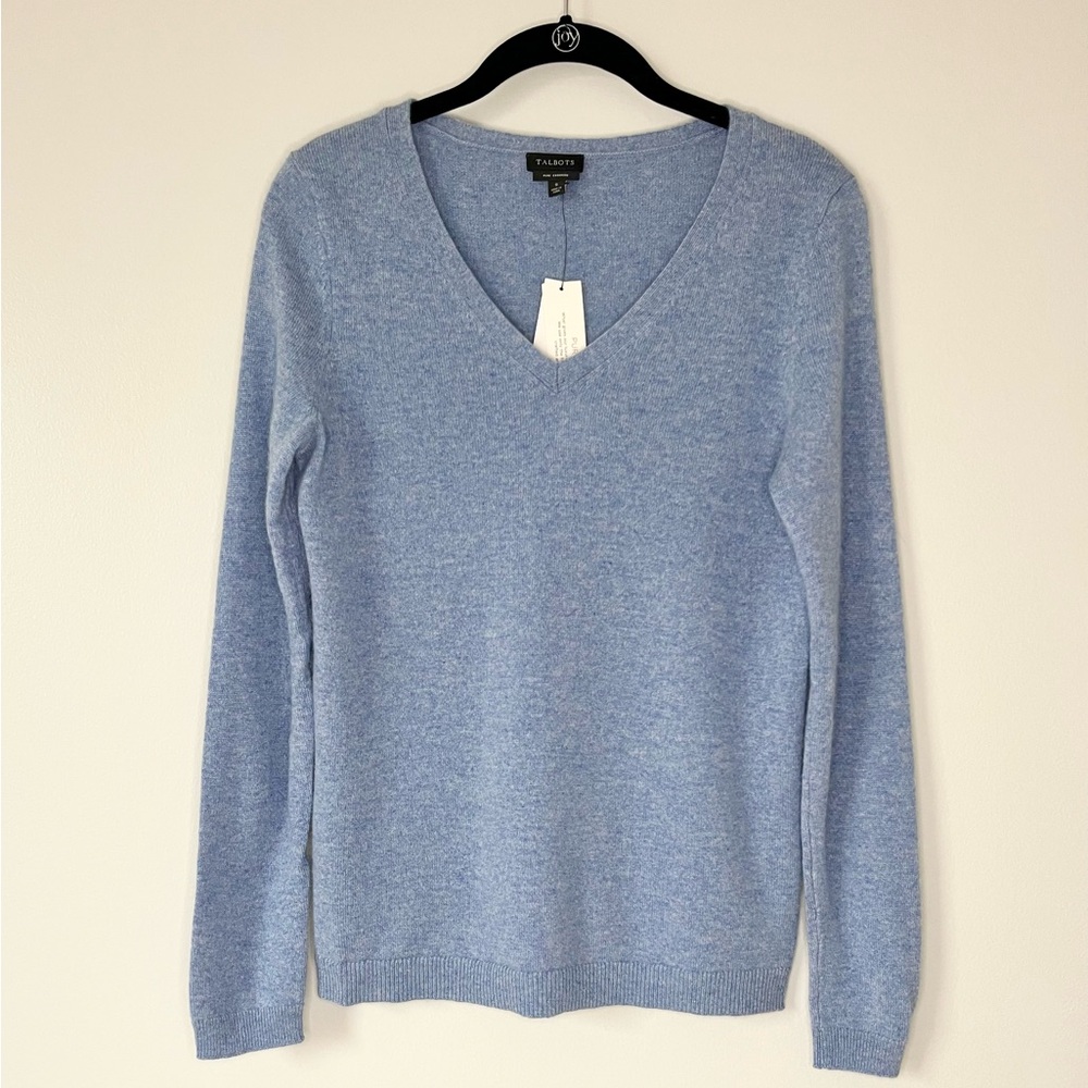 •NWT• Talbots 100% Cashmere V-Neck Sweater